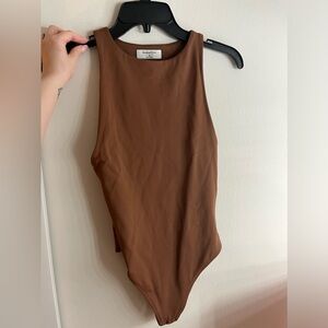 Aritzia Babaton Brown Thong Bodysuit